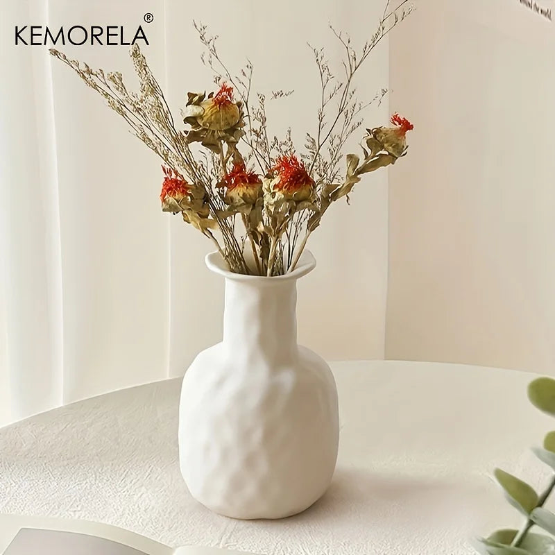 Nordic Ceramic Vase Circular Hollow Donuts Flower