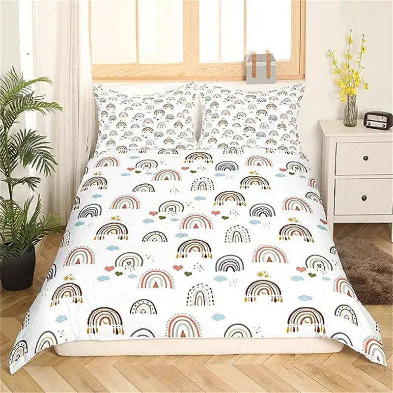 Rainbow Twin Duvet Cover Set