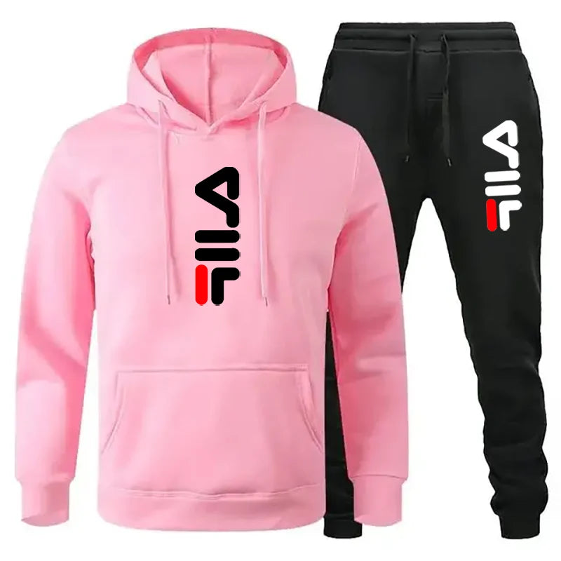 Tracksuit Sets Men's Casual Fleece Warm Hoodies Pants 2PCS Mens Long Sleeve Sport Suit Male Pullover Hoodies Sports Clothing