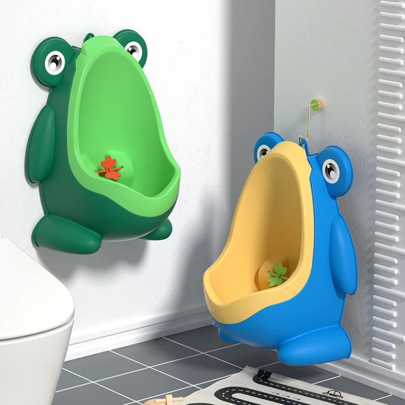 Standing Potty Cartoon Frog Shape Wall-Mounted Urinals Toilet Training