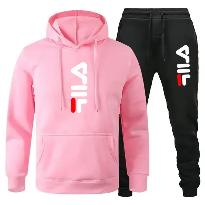 Tracksuit Sets Men's Casual Fleece Warm Hoodies Pants 2PCS Mens Long Sleeve Sport Suit Male Pullover Hoodies Sports Clothing