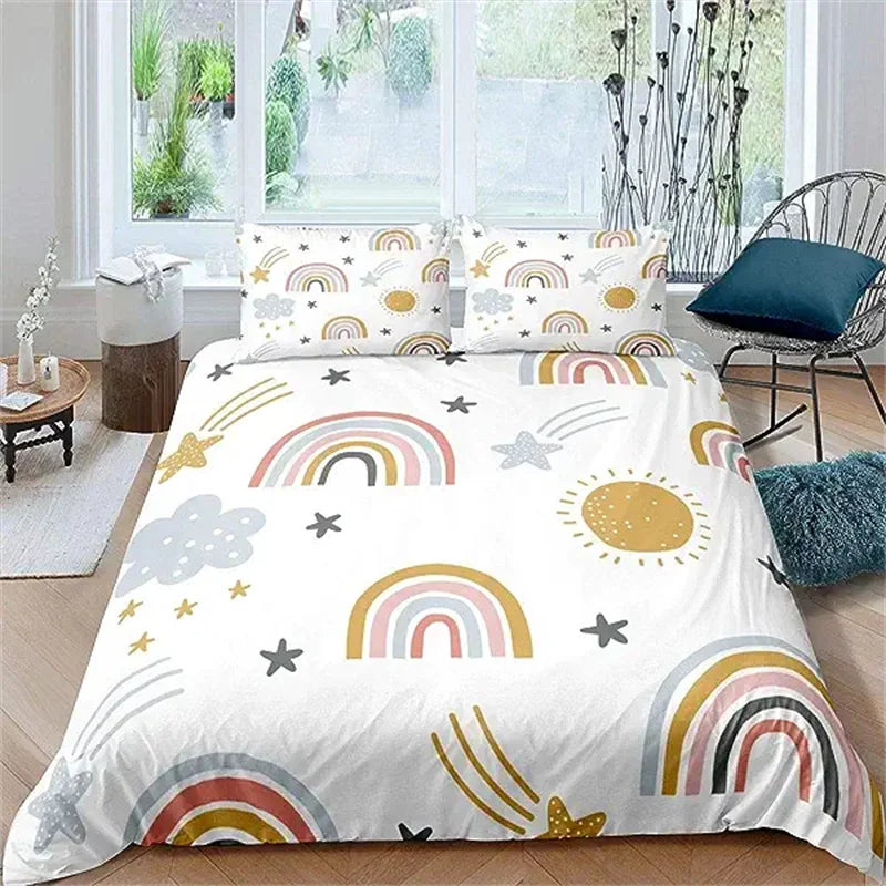 Rainbow Twin Duvet Cover Set